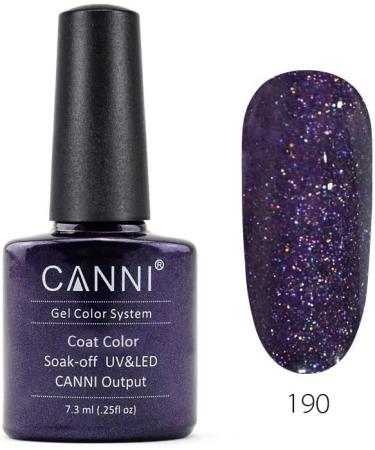 Gel Nail Polish UV CANNI 5ml Mini Set of 4 Glitter Cool Tones - Soak Off Base Top Colour Coat Manicure Acrylic Gifts Women Nails Set 8 - Buy Online on GoSupps.com