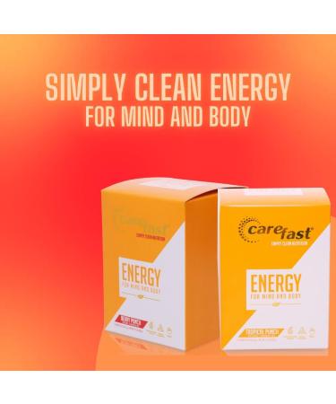 Carefast Natural Energy Powder Drink Mix - Sugar Free Keto Tropical Punch - 15 Servings with Caffeine Vitamins & Minerals - Focus & Endurance Boost - Buy Online on GoSupps.com