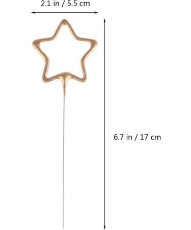 10pcs Sparkler Candle Cake Toppers - Heart and Star Design for Birthday, Wedding, Anniversary, Valentines Day, Christmas - Buy Online on GoSupps.com