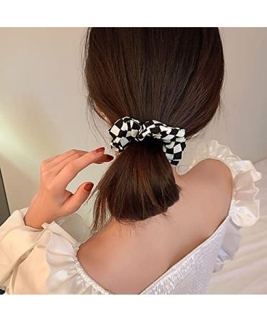 Buffalo Plaid Checkered Hair Scrunchies-Elastic Hair Ties for Women-Girls Ponytail Holders - Buy Online on GoSupps.com
