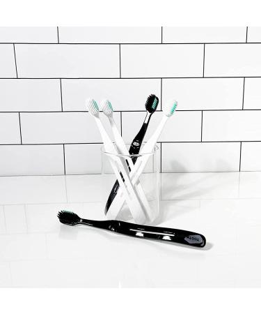 Shop Manual Toothbrush Wave Line Set | Charcoal & White | Soft Bristles for Sensitive Gums | Deep Clean & Plaque Removal - Buy Online on GoSupps.com