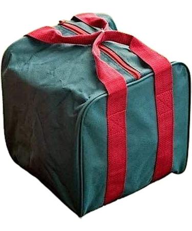 BuyBocceballs Heavy Duty Nylon Bocce Bag - Green with Red Handles - Buy Online on GoSupps.com