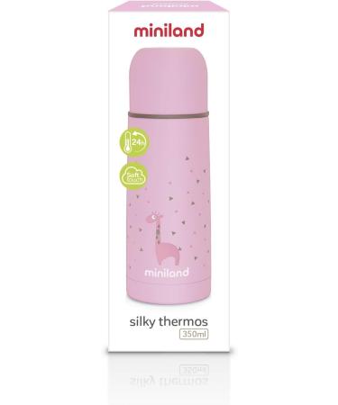 Miniland 89217 350ml Liquid Thermos with Rubber Exterior - Rose | Durable Single Thermos - Buy Online on GoSupps.com