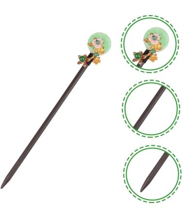Angoily Hairpin Antique Hair Fork Ancient Chinese Hair Pins Girls Barrettes for Hair Vintage Hair Stick Wedding Hair Clip Chinese Hair Fork Tiara Wooden Aventurine Jade Jiangnan - Buy Online on GoSupps.com