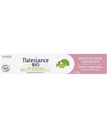 Natessance Organic Sensitive Gum Toothpaste 75ml - Buy Online on GoSupps.com