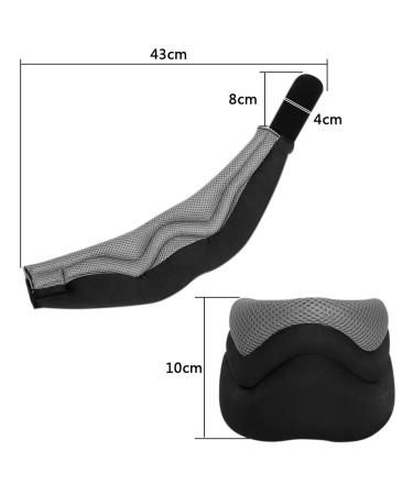 Liujiami Memory Foam Neck Support Brace - Adjustable Cervical Collar for Neck Pain Relief and Posture Correction - Grey - Buy Online on GoSupps.com