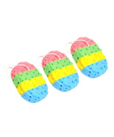 Beavorty 3pcs Bath Loofah for Body Cleaning Sponge Shower Sponge Bath Shower Sponge Natural Loofah Sponge Scrubbers Bathing Tools Four Colors Body Cushion Bath Ball