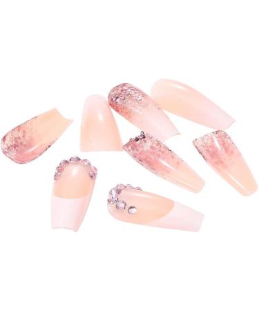 Coffin False Nails Natural Fake Nails French Press on Nails Ballerina Acrylic Stick on Nails 24pcs for Women and Girls (Color : Pink Size : Variety Pack) 1 count (Pack of 1) Pink - Buy Online on GoSupps.com