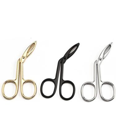 Premium Scissor-Shaped Eyebrow Tweezers & Hair Remover - Curved Flat Tip Silver Clip - Buy Online on GoSupps.com