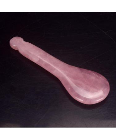 Rose Quartz Spoon Roller Gua Sha Set | Facial Lifting Tool and Massage Kit - Buy Online on GoSupps.com