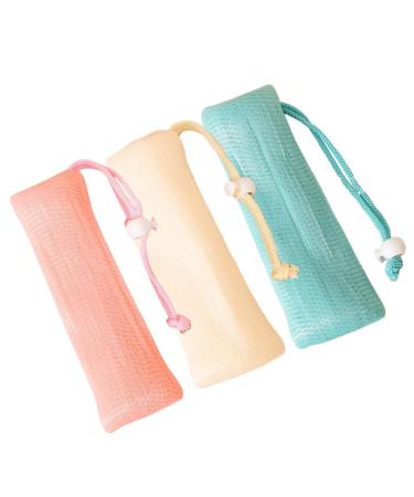 FRCOLOR Soap Bag Soap Bag Mesh Foam Net Multilayer Cleaning Foam Net Toilet Shower Soap Storage Bag Exfoliating Soap Bag with Drawstring for Soap Bags