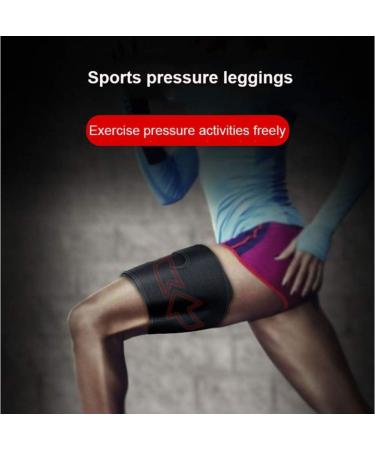 Compression Recovery Thigh Sleeve for Sore Hamstring Groin & Quad Support - Unisex Upper Leg Sleeve for Running & Sports - 1 Rose Sleeve - Buy Online on GoSupps.com