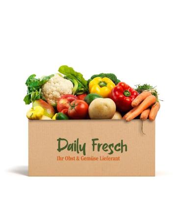 Daily fresh vegetable box with a colorful mixed vegetable mint taste - 100% delicious and plastic -free regional vegetables from the Hamburg wholesale market - suitable for easier cooking (4kg)