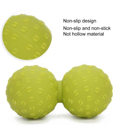 Verdant Touch Double Massage Ball - Deep Tissue Muscle Release for Leg Back & Shoulder | Yoga & Gym Fitness Ball - Green - Buy Online on GoSupps.com
