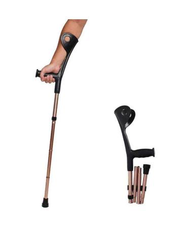 Folding Elbow Forearm Adult Crutches Height Adjustable Medical Arm Cuff Crutch Portable Lightweight Aluminum Alloy Ergonomic Handles Surprise Gift