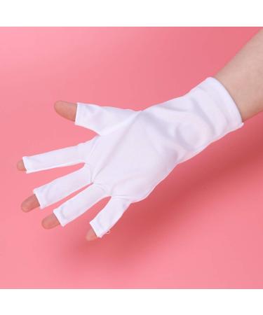 Healeved Manicure Glove 3 Pairs Uv Shield Glove Gel Manicure Gloves Cotton Glove Anti Uv Glove Chinese Wooden Pillow Nail Silicone Ear Display Half-Finger Gloves White Anti-uv Cotton Gloves - Buy Online on GoSupps.com