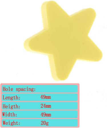 B Blesiya Cute Silicone Cabinet Knobs Handle Lovely Drawer Pull for Children Rooms Dresser Cupboard Yellow Star_S - Buy Online on GoSupps.com