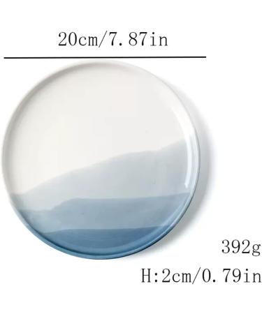 Serving Plates Ceramic Dinner Plates Dish Plates Household Kitchens Restaurants Round Plates Steak Plates Dessert Plates Regular Dinner Plates Plain Plates for Appetizer Dinner and Desserts (Color - Buy Online on GoSupps.com