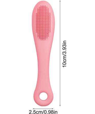 Soft Chin Brush for Pet | Grooming Chin Scrubber Soft Chin Brush | Non-Slip Cleaning Brush Finger Multifunctional Pet Supplies for Cats Pink - Buy Online on GoSupps.com