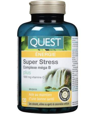 Quest Super Stress Mega B Complex plus Vitamin C 1000 mg(120 Tablets) - Buy Online on GoSupps.com