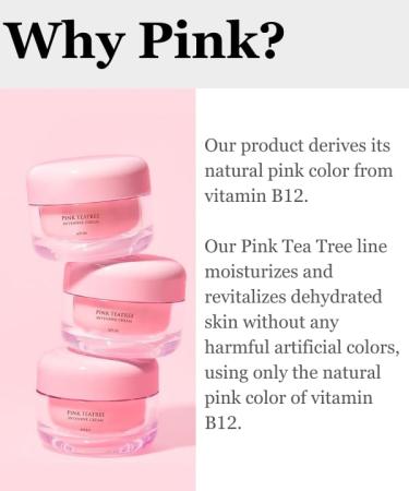 Apin Pink Tea Tree Intensive Cream 50g - CICA & Allantoin | Korean Skin Care Moisturizer & Hydrator - Buy Online on GoSupps.com