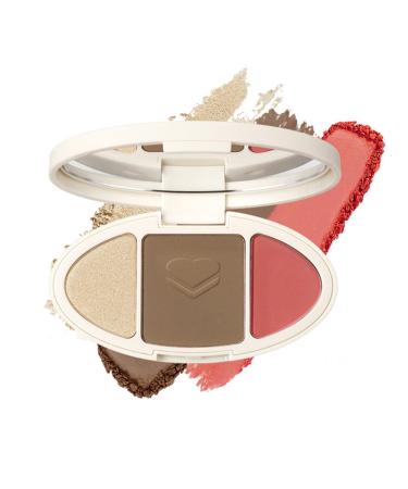 Go Ho Contour Highlighter Blush Palette Pressed Fine Contour Powder Silky Smooth Contouring Kit for Face Sculpting 3 In 1 Powder Daily Makeup 04 04 Makeup Palette - Buy Online on GoSupps.com