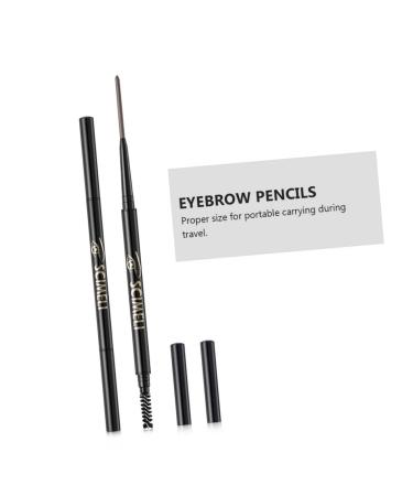 Healvian 2 1 Eyebrow Makeup Tools Eyebrow Liner Keychain Comb Triangle Eyebrow Pencil Makeup Accessories 1 count (Pack of 1) Grey