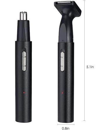 USB Rechargeable 2-in-1 Nose & Ear Hair Trimmer - Waterproof Dual Edge Blades Ideal for Travel | Perfect Hair Remover for Men & Women - Buy Online on GoSupps.com