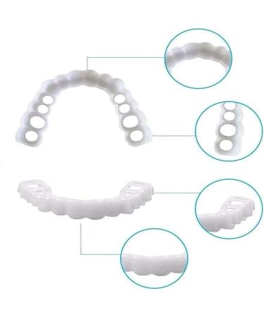 2 PCS Temporary Fake Teeth Veneers Dentures for Men and Women - Perfect Smile Solution - Buy Online on GoSupps.com