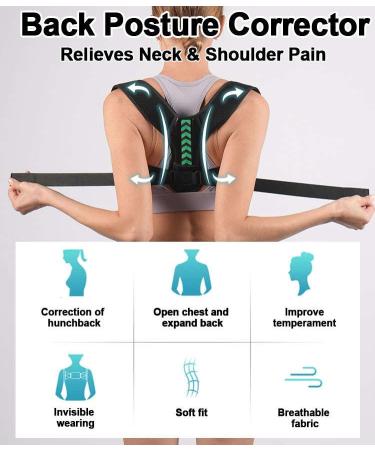 Posture Corrector for Men & Women | Adjustable Upper Back Brace for Neck Back & Shoulder Pain Relief - Buy Online on GoSupps.com