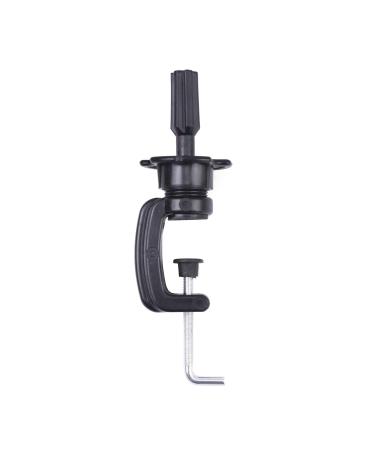 EERYA Wig Mannequin Head Stand Cosmetology Manikin Head Standard Holding Holder Clamp Stands Black (1Pc, Desktop Head Stand) 1 Count (Pack of 1) Black