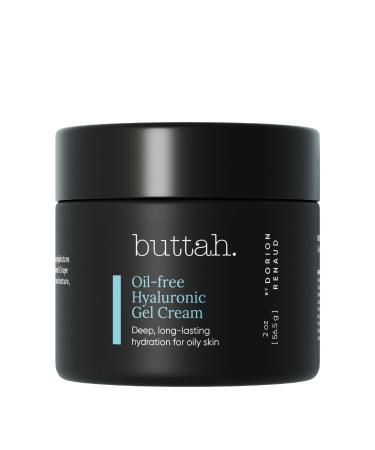 Buttah Skin by Dorion Renaud Oil-Free Hyaluronic Gel Cream 2oz - Daily Moisturizer - Hyaluronic Acid for Deep Hydration - AM & PM Moisturizer - Naturally Based Skin Care - Black-Owned Skincare