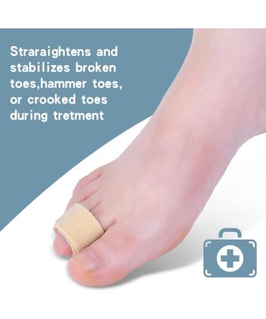 Toe Separators for Overlapping Toes & Bunions - Reusable Fabric Buddy Wraps for Big Toe Alignment & Hammertoe Correction - 4 Count (Beige - Buy Online on GoSupps.com