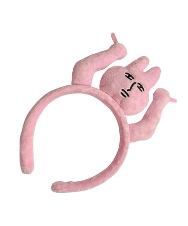 Funny Plush Headbands Bunny Hairband Grab Bangs Headdress | Rabbit Hair Clip Funny Rabbit Stuffed Animal Toy Hair For Boys Girls Halloween Accessories