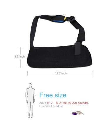 ZJchao Shoulder Abduction Sling Breathable Arm Immobilizer for Shoulder & Wrist Injuries | Left & Right Arm Support for Men & Women - Buy Online on GoSupps.com