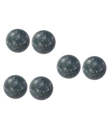 Healeved 6 pieces is home fitness acupressure massage device parents shoulder a ing jade practice marble muscle ball baoding brain movement for stress relaxing crystal point programmer mediumx3pcs blackx3st