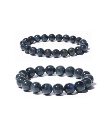 Gracefulhat Feng Shui Gemstones Jewelry for Men | Spritual Root Chakra Crystal Gift | Bring Luck & Wealth | Relief Stress & Anxiety Labradorite Bracelet Set