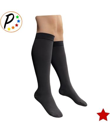 Closed Toe Big Tall Compression Socks 20-30mmHg for Swelling - Black 3X-Large | International Shipping - Buy Online on GoSupps.com