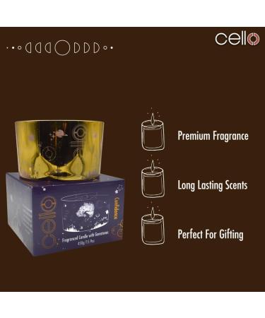 Celestial Large Scented Candle with Tigers Eye Gemstones - Ideal Astrology Gift for Men and Women - Buy Online on GoSupps.com