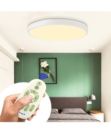 Coosnug 60W Dimmable LED Ceiling Lamp - Modern White Round Light for Hallway Living Room Bedroom & Kitchen - Energy Saving Wall Light - Buy Online on GoSupps.com