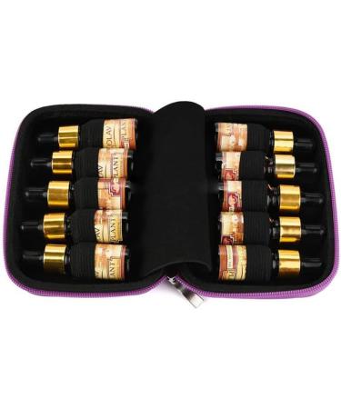 Compact Purple Essential Oil Storage Box for Aromatherapy & Nail Polish - Holds 5ml & 10ml Bottles - Buy Online on GoSupps.com