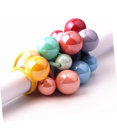 minkissy 28 Pairs Headband Color Hair Tie Hair Ponytail Girl Hair Ties Elastic Hair Bands Hair Ties for Girls Ponytail Holders Girls Hair Rope Hair Balls for Girls Hair Hair Rope Bead - Buy Online on GoSupps.com
