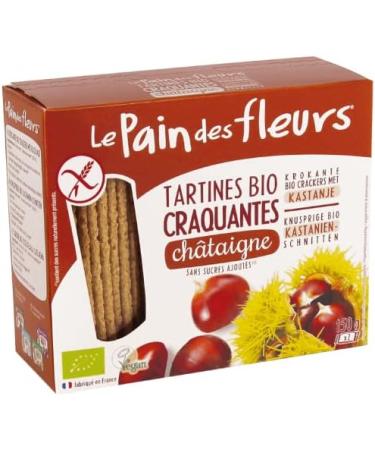 Le Pain Des Fleurs Organic Chestnut Flour Gluten Free Crispbread 150 g - Buy Online on GoSupps.com