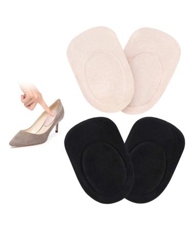 2 Pairs Gel Heel Pads Silicone Gel Heel Cups for Heel Pain Bone Spur and Achilles Pain Relief Leg Length Discrepancies Correction Fit for Men Women Kids