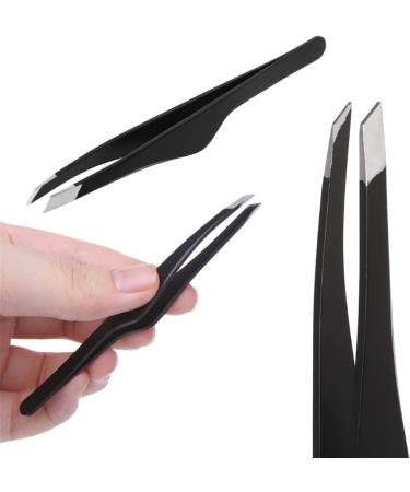Tweezers Professional Stainless Steel Slant Tip Hair Removal Eyebrow Tweezers Makeup Useful Hand Tool Drop Ship Precision Tweezers Set - Buy Online on GoSupps.com