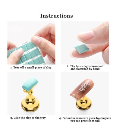 Lotus Shape Acrylic Nail Training Stand - Magnetic Reusable & Colorful Nail Holder for Beginners | Clear Crystal Set - Buy Online on GoSupps.com