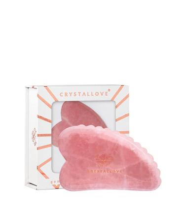 CRYSTALOVE 3D Gua Sha - rose quartz facial massage plate