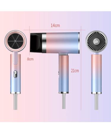 Professional Hair Dryer 800W Powerful Motor Fast Drying Ionic Hair Dryer Folding Handle Lightweight & Portable with 3 Heat and Speeds Setting with 1 Wind Nozzle for Multi Women Man Hairstyles Pink Green - Buy Online on GoSupps.com