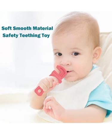 Soothing 4 Pack Soft Silicone Baby Teething Toys Set for 3-12 Months | Easy-to-Hold & Clean Teether Gift | Early Educational Chew Toys for Boys and Girls - Buy Online on GoSupps.com