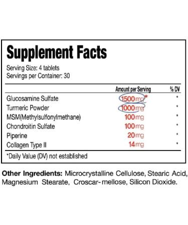 HNHusa Joint Formula Gold 120 Tablets - Turmeric, Glucosamine, Collagen Supplement for Joint Health Support - Buy Online on GoSupps.com
